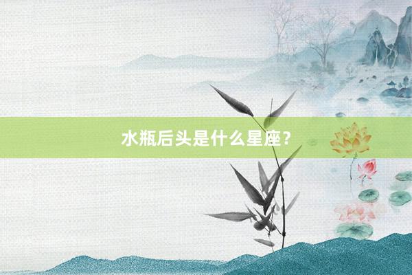 水瓶后头是什么星座？