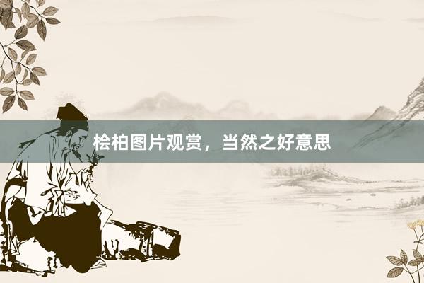 桧柏图片观赏，当然之好意思